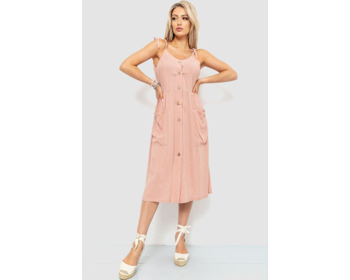 Сарафан повсякденний однотонний, колір пудровий, 102R333