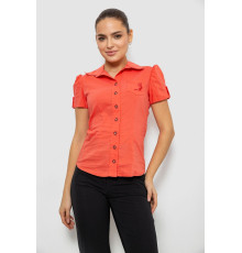 Рубашка женская однотонная, цвет коралловый, 230R070