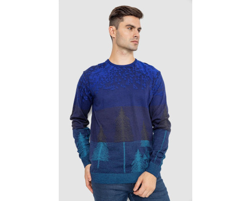 Светр чоловічий повсякденний, колір електрик, 247R6138