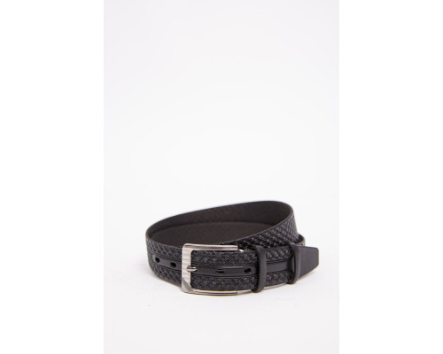 Черный мужской ремень, с классической пряжкой, 196R35U1W79