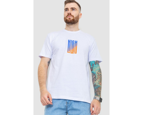 Футболка чоловіча батал, колір білий, 208R018