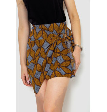Юбка с принтом, цвет горчично-коричневый, 244R202