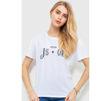 Футболка женская, цвет белый, 198R022