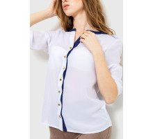 Блуза классическая, цвет бело-синий, 230R111
