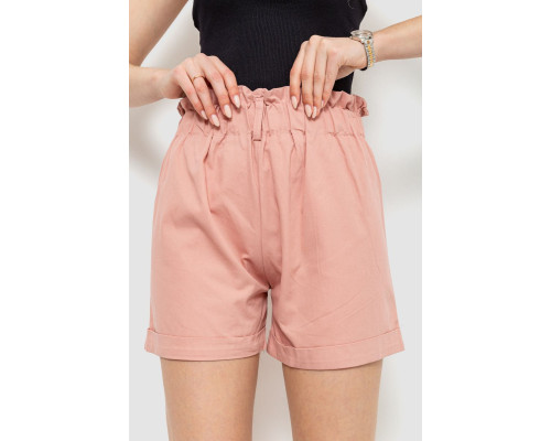 Шорты женские классические с манжетом, цвет пудровый, 214R833