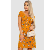 Платье с принтом повседневное, цвет коричневый, 244R283