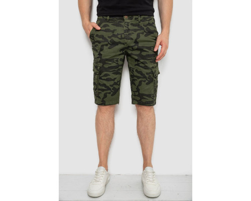 Шорти чоловічі мілітарі, колір зелений, 244R108-10