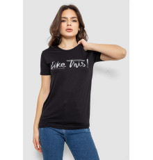 Футболка женская с принтом, цвет черный, 244R501 Футболка женская с принтом, цвет черный, 244R501