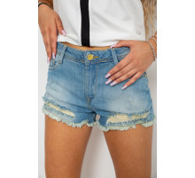 Шорты женские джинсовые, цвет голубой, 244R262