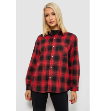 Сорочка жіноча в клітинку, колір червоний, 244R1070