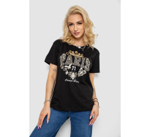 Футболка жіноча, колір чорний, 244R4585