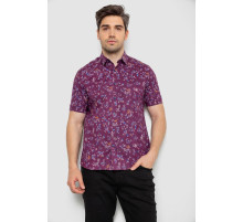 Рубашка мужская с принтом, цвет сливовый, 214R6917-91