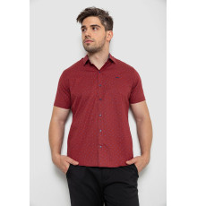 Рубашка мужская с принтом, цвет бордовый, 214R7340-1