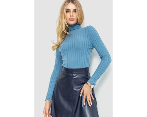 Гольф женский однотонный, цвет джинс, 204R040