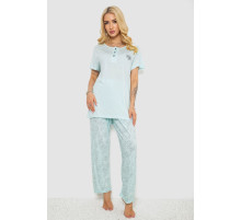 Пижама женская с принтом, цвет мятный, 243R6623