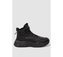 Кросівки жіночі зимові на хутрі, колір чорний, 248RDM10