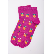 Женские носки, цвета фуксии с принтом, 167R362