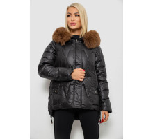 Куртка женская зимняя короткая, цвет черный, 244R865