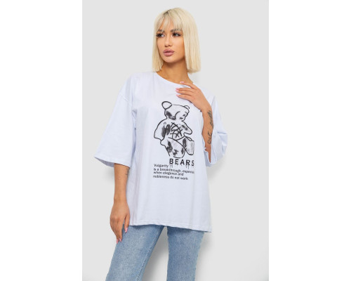 Футболка жіноча з принтом, колір білий, 244R2029-5