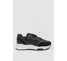 Кросівки жіночі екошкіра, колір чорний, 243R186-112