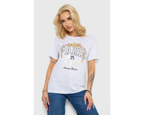 Футболка жіноча, колір білий, 244R4585