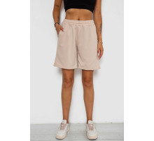 Шорти жіночі однотонні, колір бежевий, 238R57820