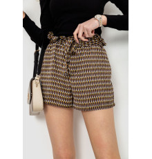 Шорты женские шифоновые, цвет коричнево-бежевый, 244R076