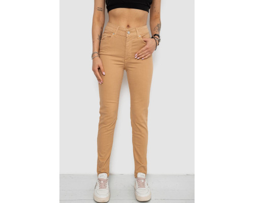 Джинсы женские, цвет бежевый, 182R1633