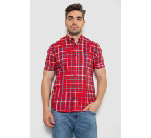 Рубашка мужская в клетку, цвет красный, 214R831