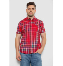 Сорочка чоловіча в клітку, колір червоний, 214R831