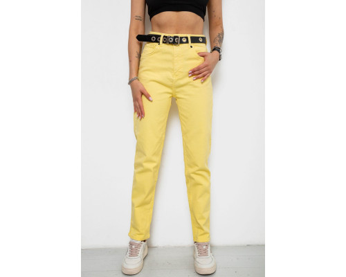Джинси жіночі, колір жовтий, 182R00308