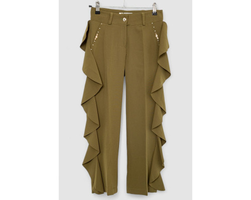 Штани дитячі ошатні, колір хакі, 247R3824