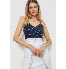 Майка жіноча з квітковим принтом, колір синій, 244R180