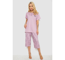 Піжама жіноча з принтом, колір бузковий, 243R6811