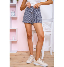 Женские шорты, в сине-белую полоску с поясом, 172R009