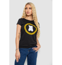 Футболка женская с принтом, цвет черный, 244R2216