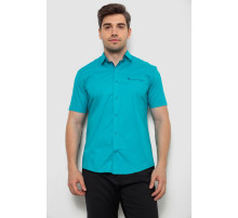 Рубашка мужская, цвет бирюзовый, 214R7325