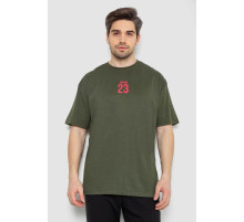 Футболка мужская с принтом, цвет хаки, 244R7024