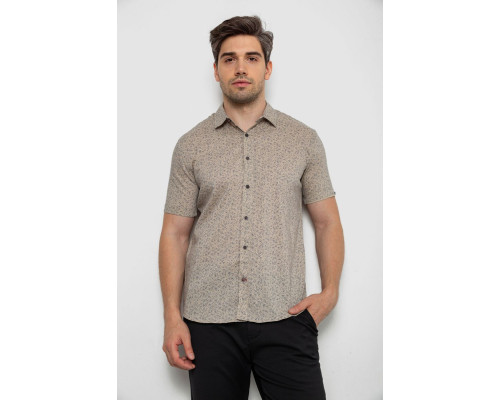 Сорочка чоловіча з короткими рукавами 214R6917-12, колір Бежевий