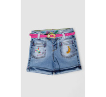 Шорты джинсовые для девочек, цвет синий, 247R1210-1