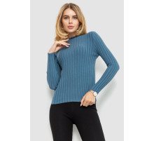 Гольф жіночий однотонний, колір джинс, 204R038