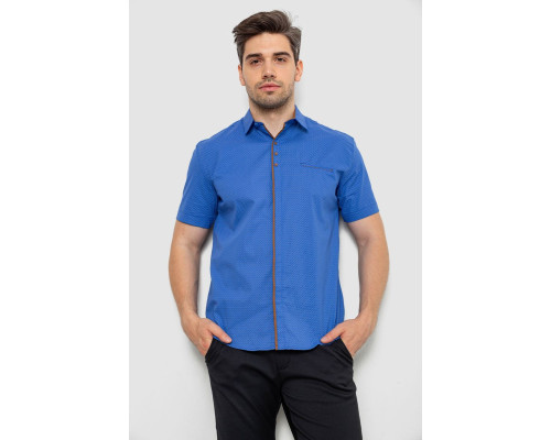 Рубашка мужская с принтом, цвет электрик, 214R7028