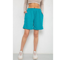 Шорти жіночі в рубчик, колір темно-бірюзовий, 238R110