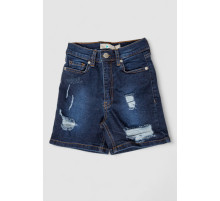 Шорти джинсові підліткові для дівчинки, колір темно-синій, 7R923-5