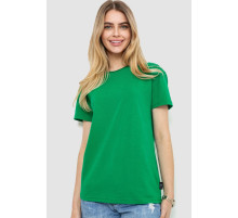Футболка женская однотонная, цвет зеленый, 102R5248