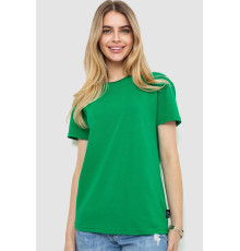 Футболка женская однотонная, цвет зеленый, 102R5248