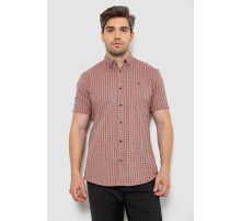 Сорочка чоловіча в клітку, колір помаранчевий, 214R2445