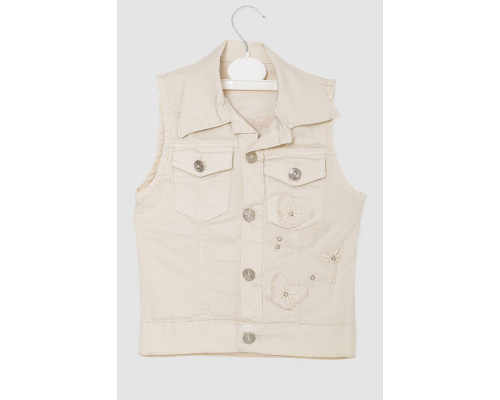 Жилетка дитяча для дівчаток, колір бежевий, 247R10028