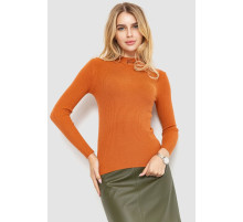 Водолазка женская трикотажная, цвет терракотовый, 204R035