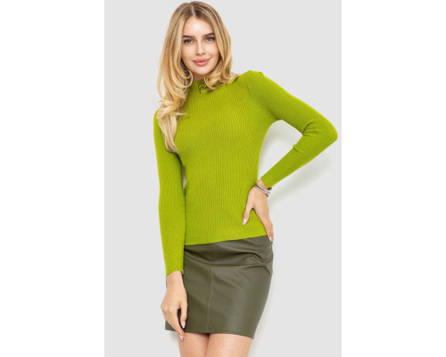 Водолазка женская трикотажная, цвет оливковый, 204R035